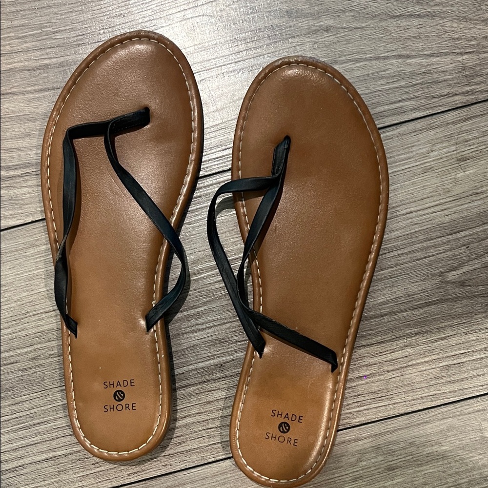 Shade & Shore Women's Brown and Black Sandals